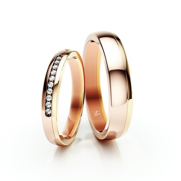 Snubní prsteny VS001 – růžové/žluté zlato
