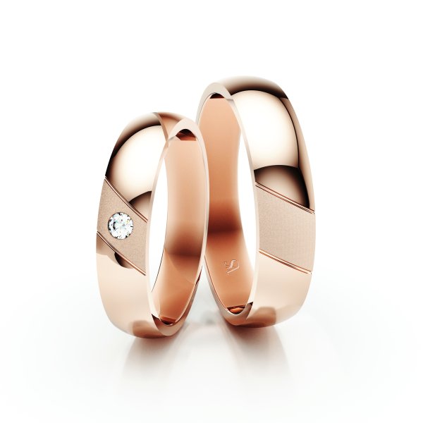 Snubní prsteny VS002 – růžové zlato