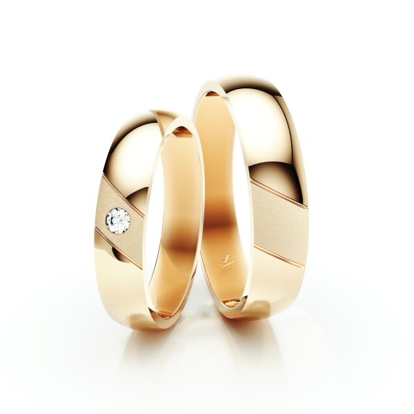 Snubní prsteny VS002 – žluté zlato