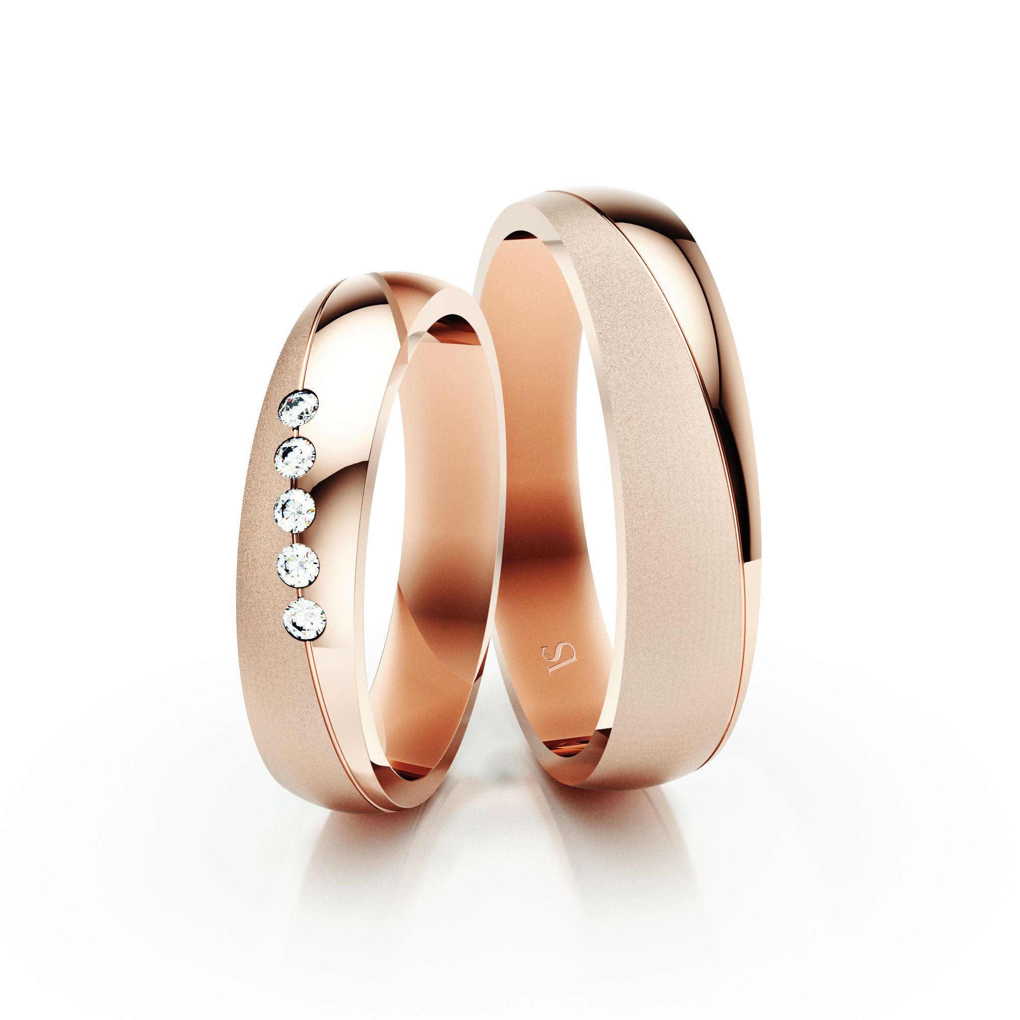 Snubní prsteny VS003 – růžové zlato