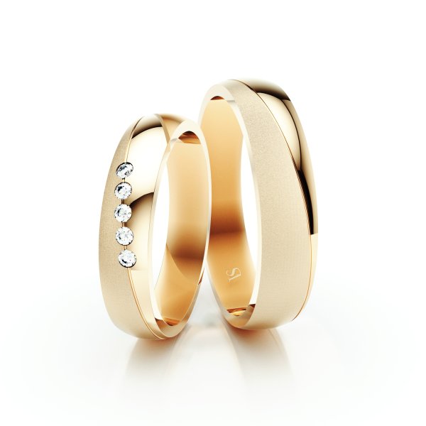 Snubní prsteny VS003 – žluté zlato