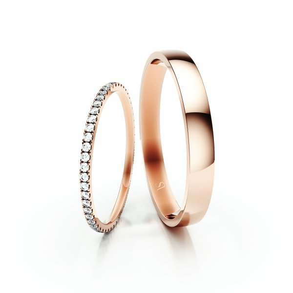 Snubní prsteny VS006 – růžové zlato