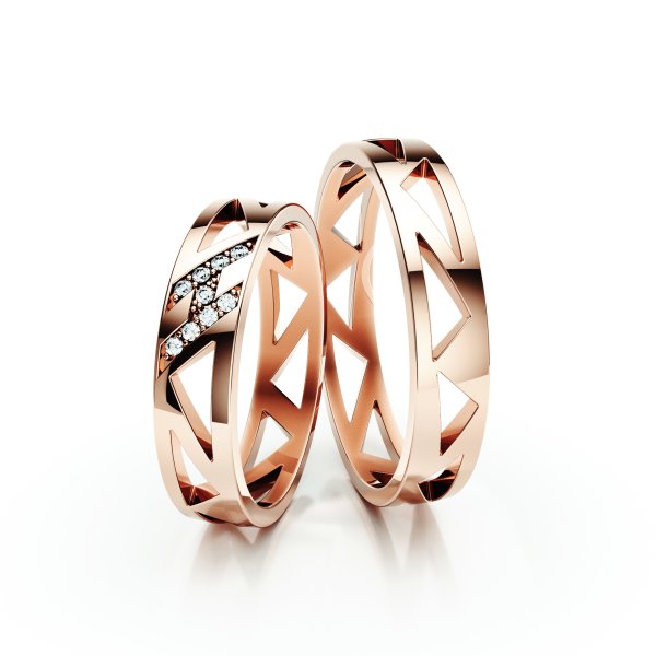 Snubní prsteny VS010 – růžové zlato