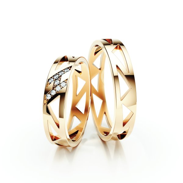 Snubní prsteny VS010 – žluté zlato