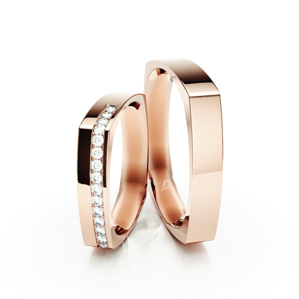 Snubní prsteny VS011 – růžové zlato