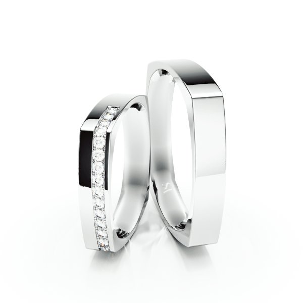 Snubní prsteny VS011 – bílé zlato