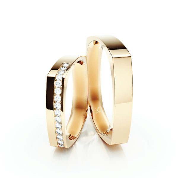 Snubní prsteny VS011 – žluté zlato