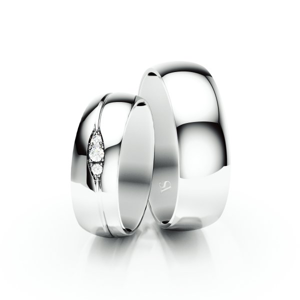 Snubní prsteny VS012 – bílé zlato
