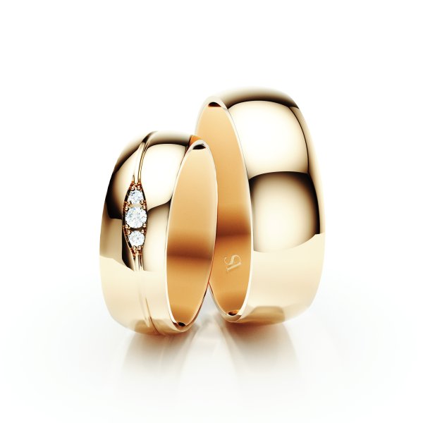Snubní prsteny VS012 – žluté zlato