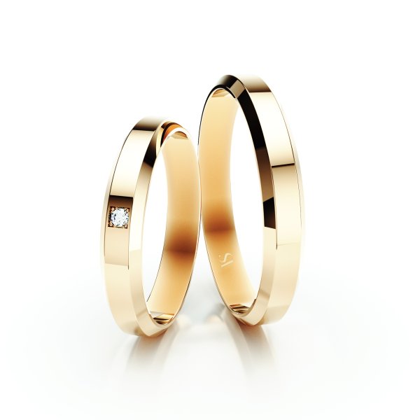 Snubní prsteny VS013 – žluté zlato
