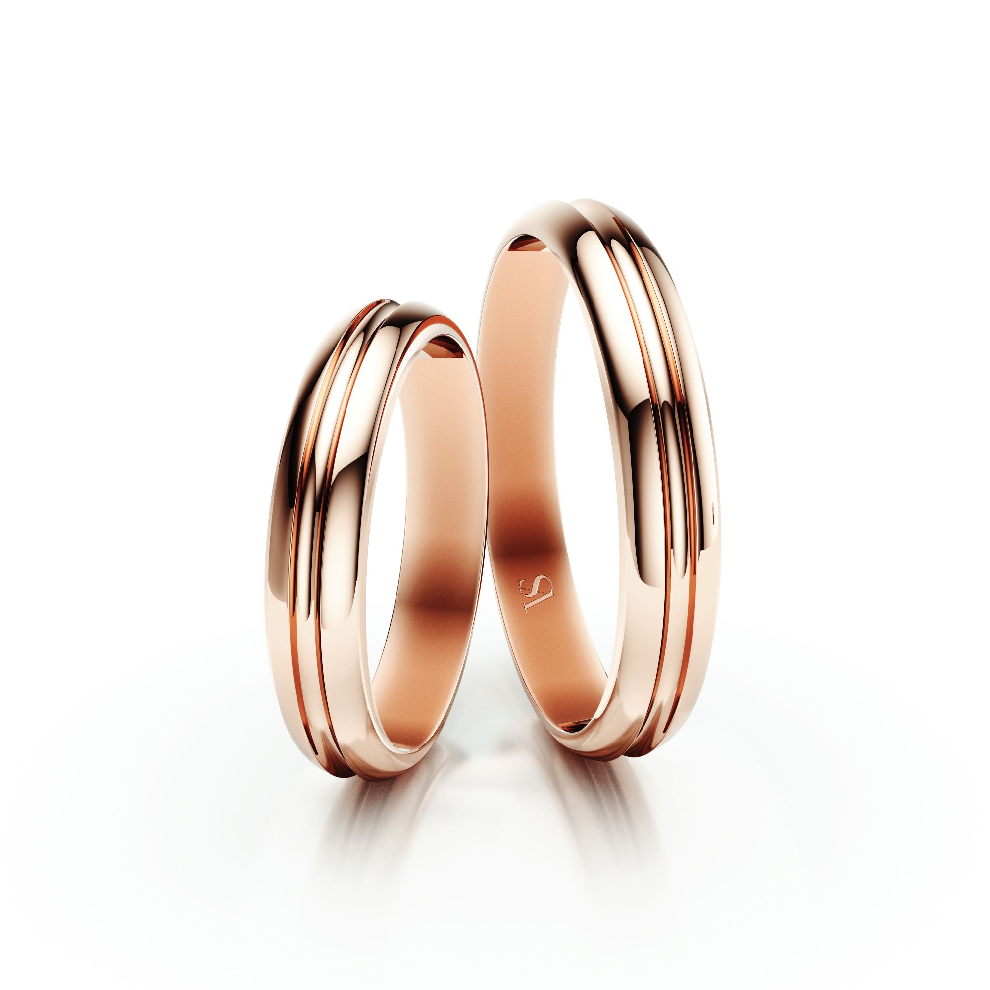 Snubní prsteny VS014 – růžové zlato