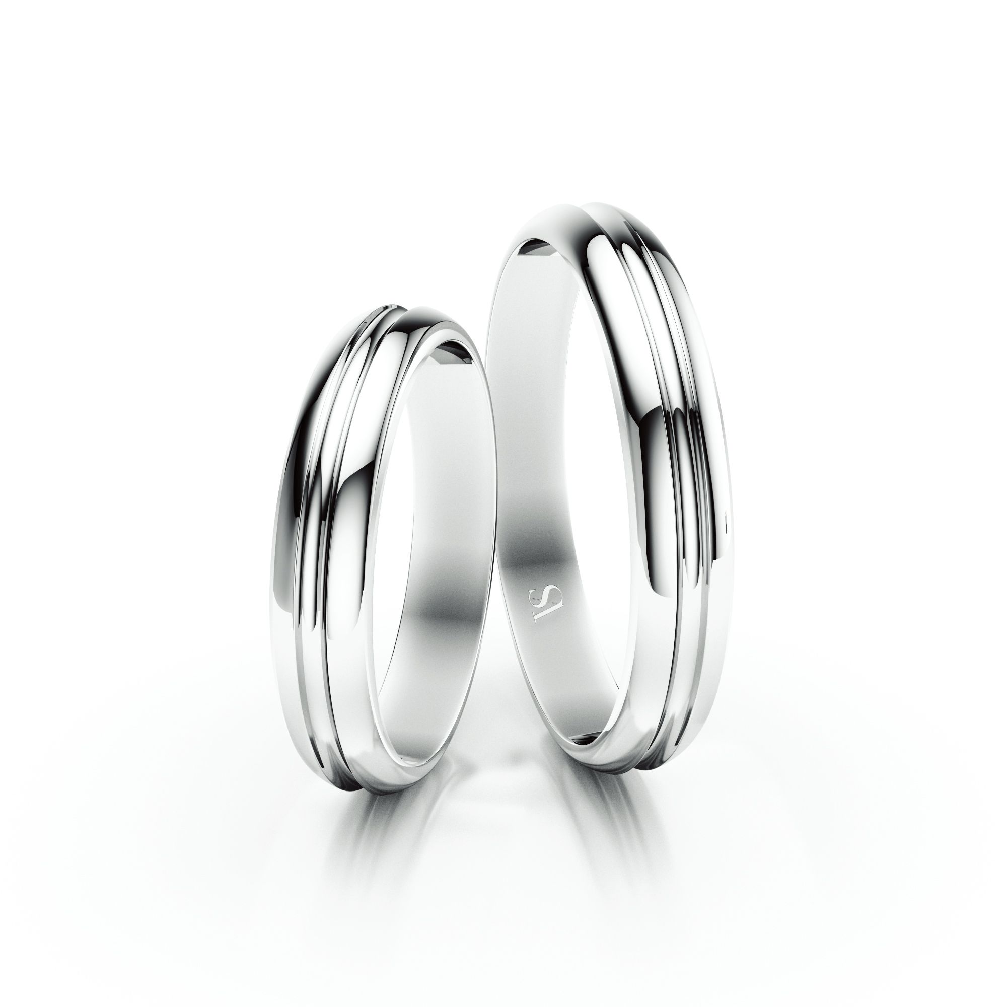 Snubní prsteny VS014 – bílé zlato