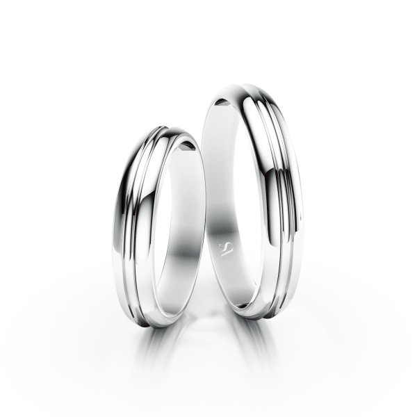 Snubní prsteny VS014 – bílé zlato