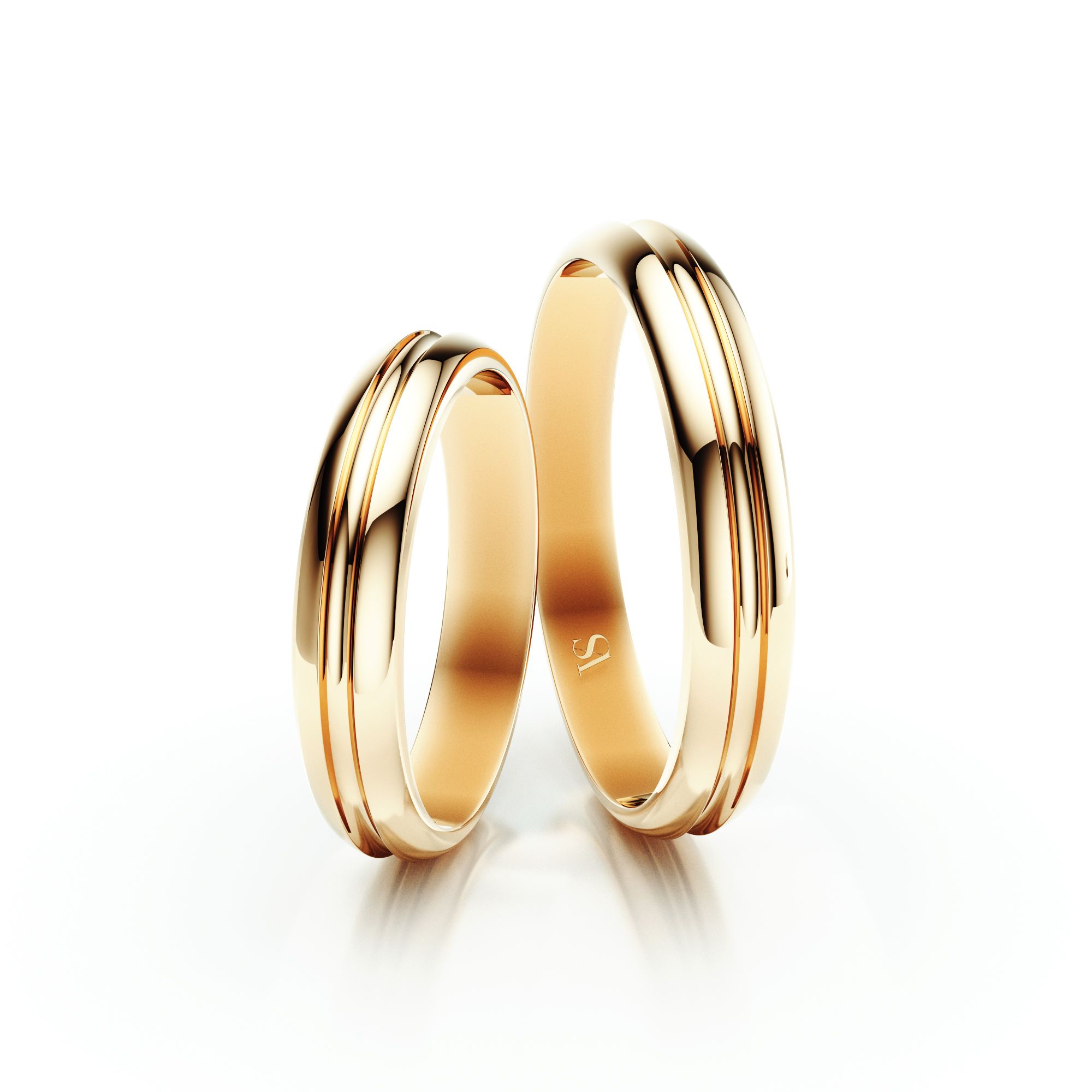 Snubní prsteny VS014 – žluté zlato