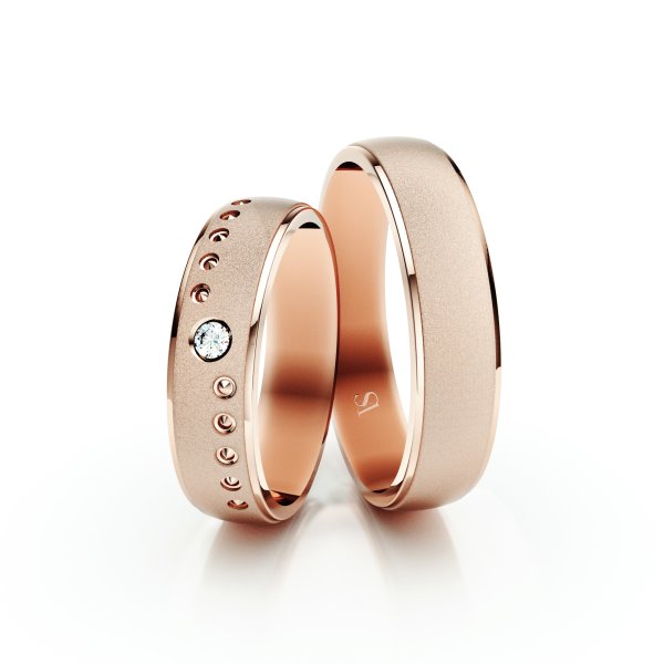 Snubní prsteny VS015 – růžové zlato
