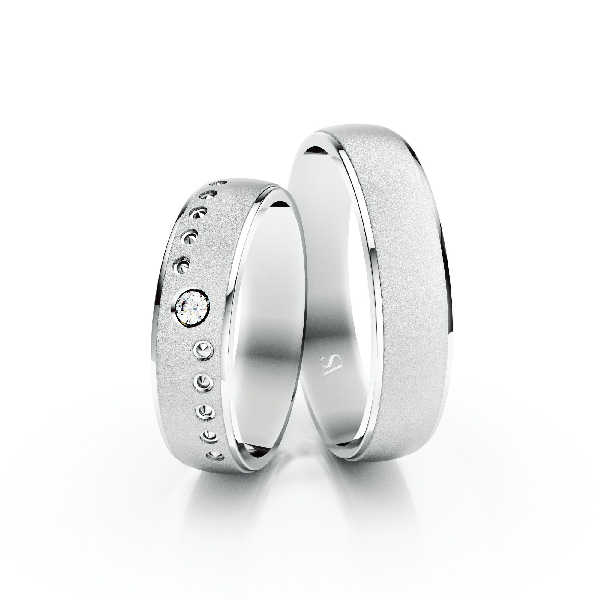 Snubní prsteny VS015 – bílé zlato