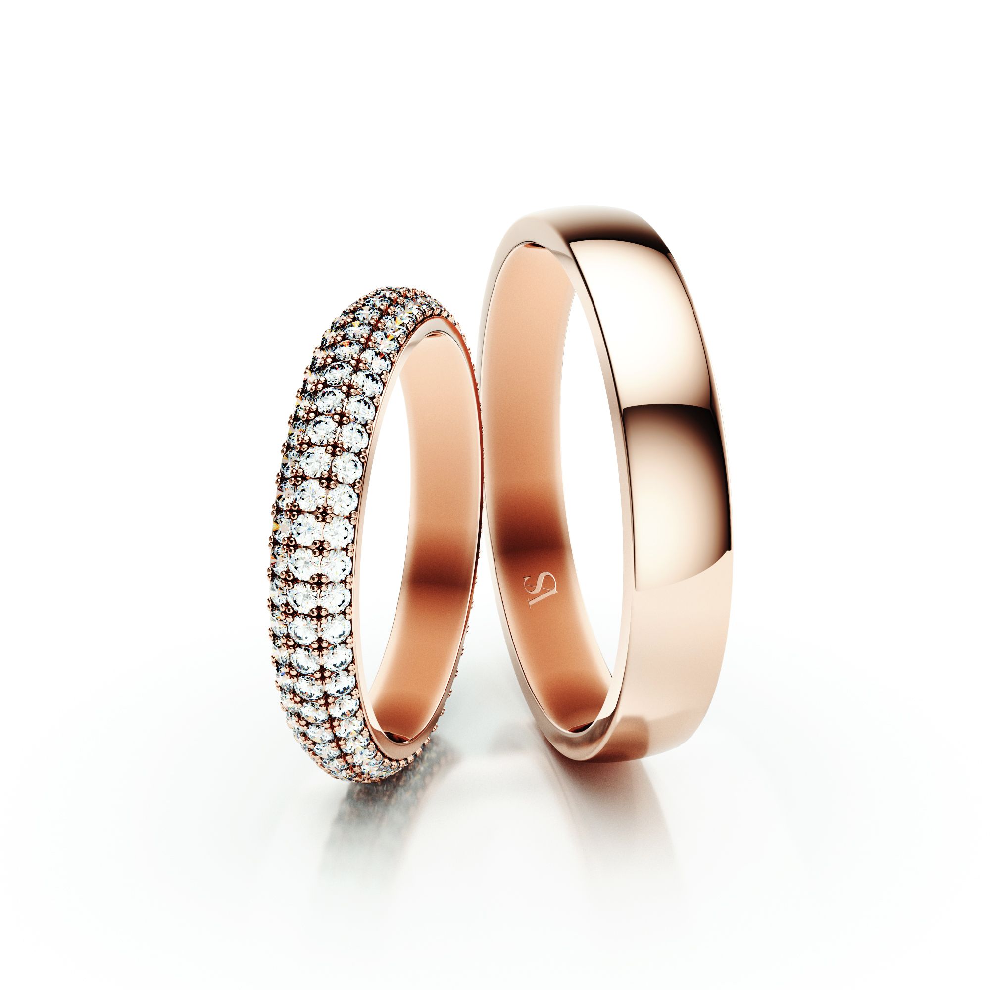 Snubní prsteny VS016 – růžové zlato