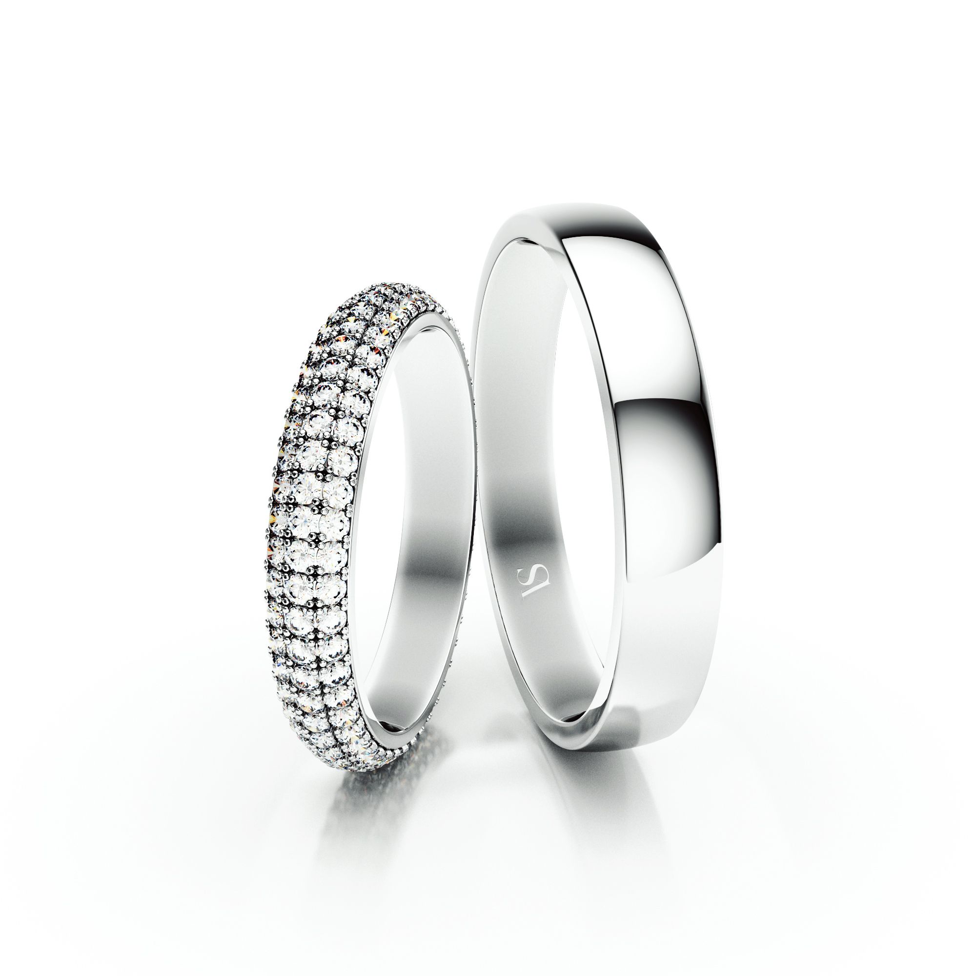 Snubní prsteny VS016 – bílé zlato