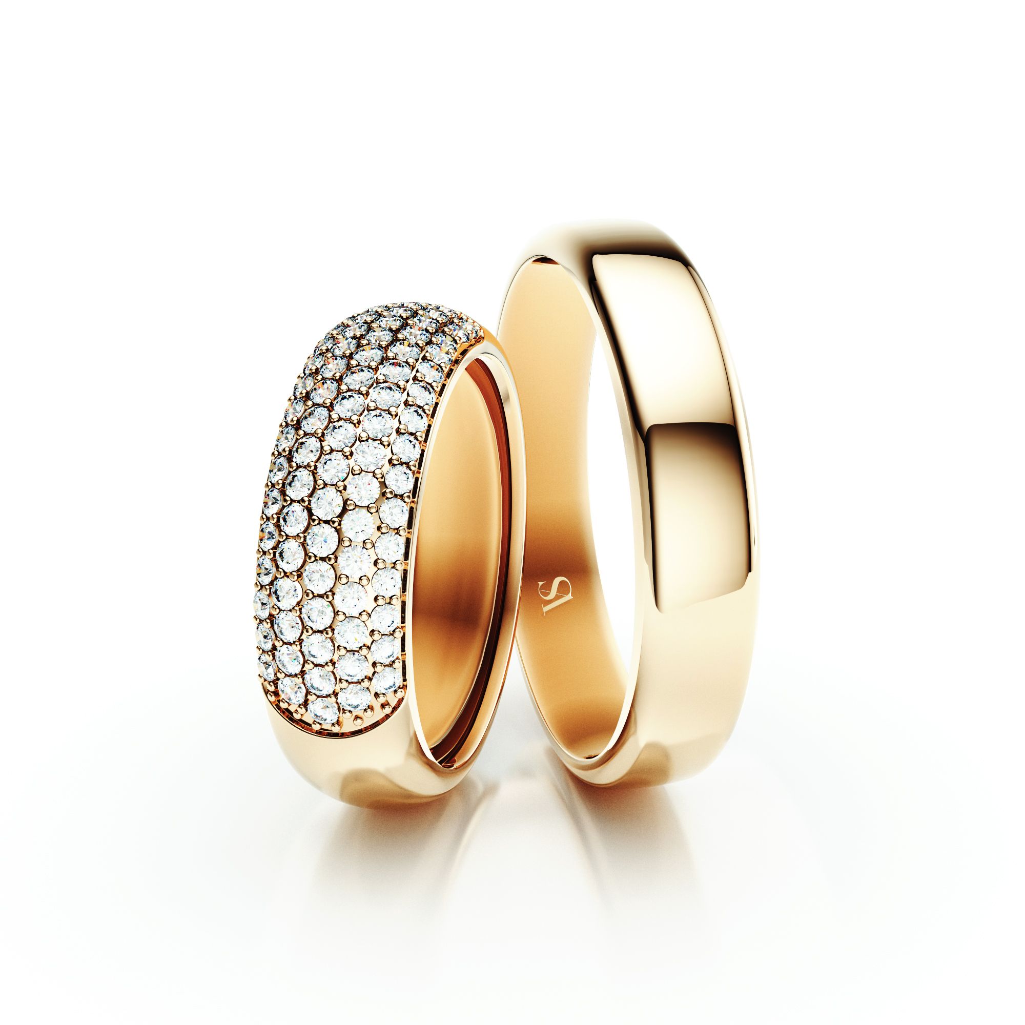 Snubní prsteny VS017 – žluté zlato