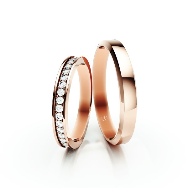 Snubní prsteny VS018 – růžové zlato