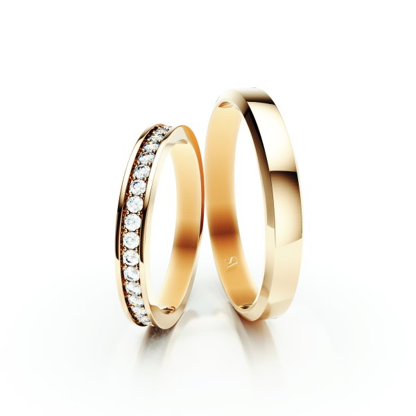 Snubní prsteny VS018 – žluté zlato