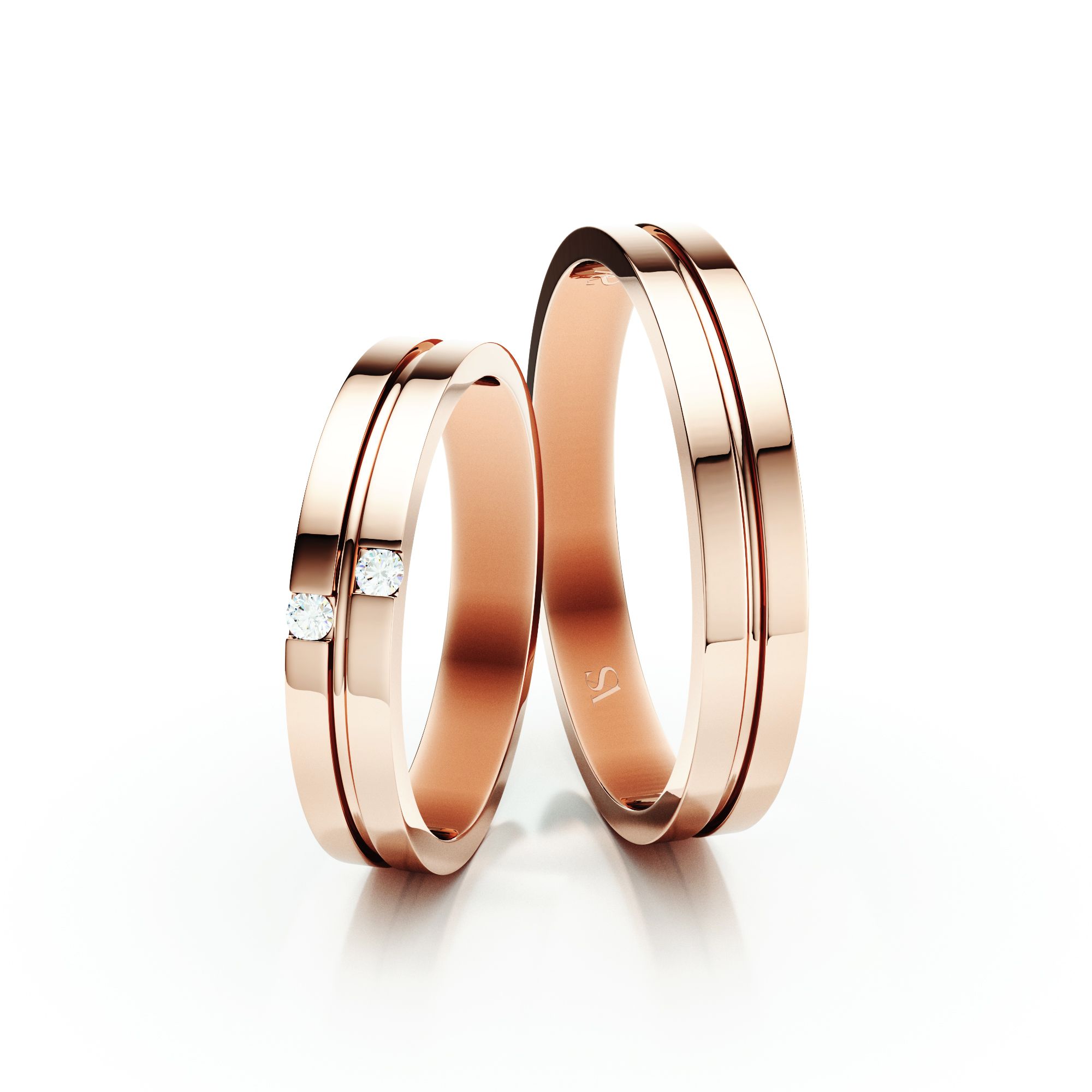 Snubní prsteny VS019 – růžové zlato