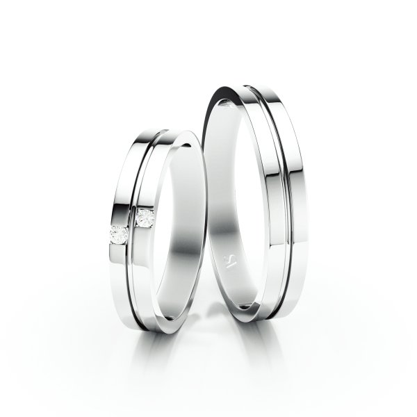 Snubní prsteny VS019 – bílé zlato