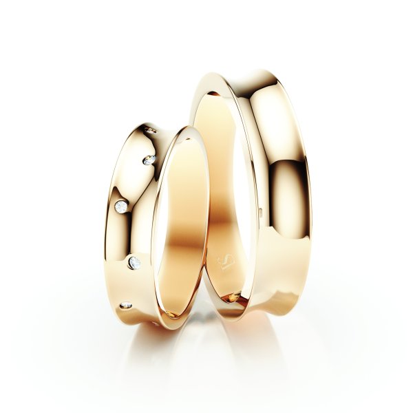 Snubní prsteny VS020 – žluté zlato