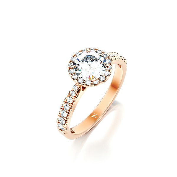 Zásnubní prsten VS002 – růžové zlato