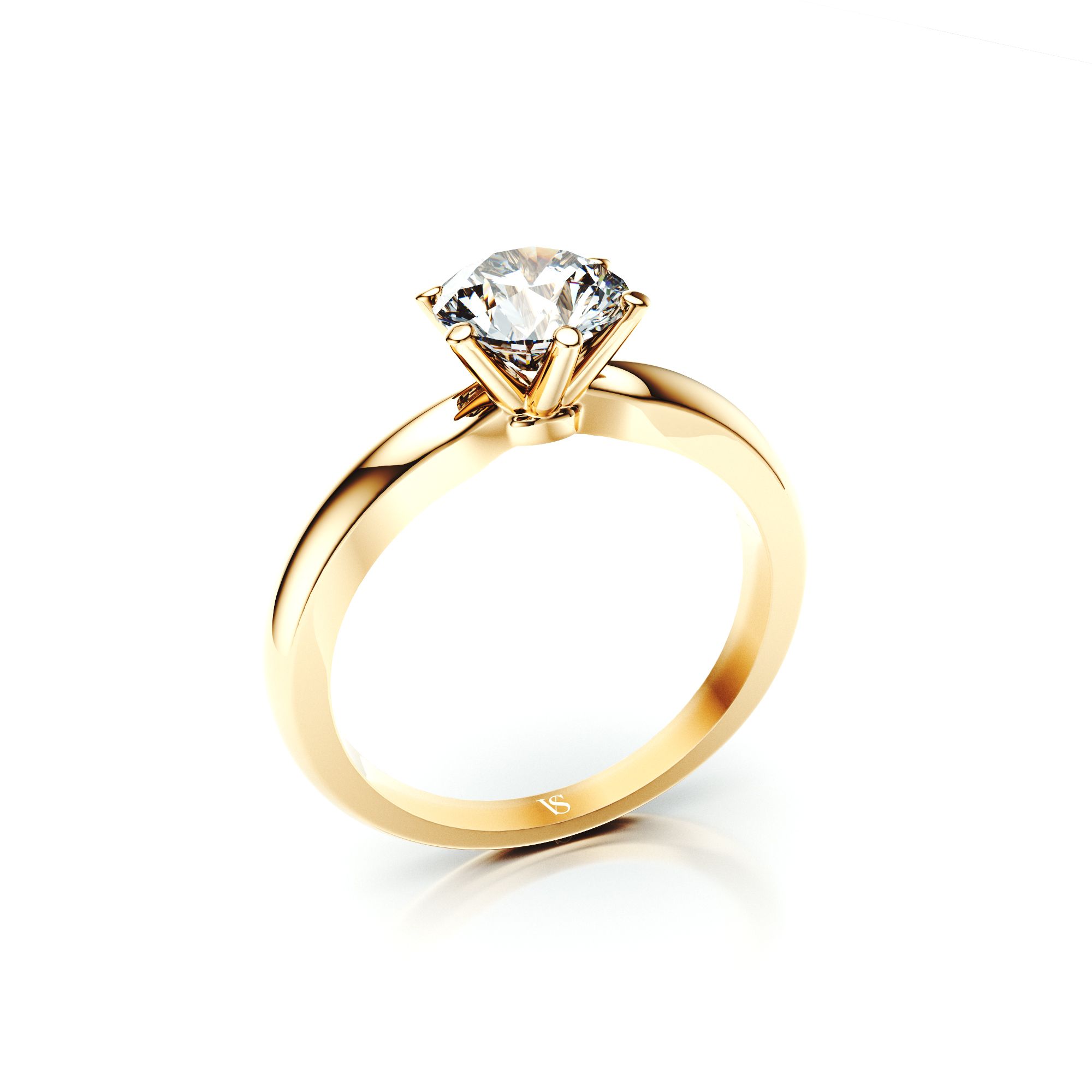 Zásnubní prsten VS013 – žluté zlato
