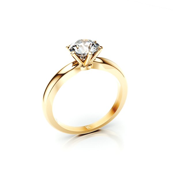 Zásnubní prsten VS013 – žluté zlato