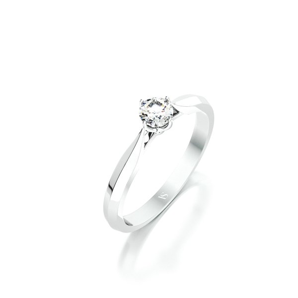 Zásnubní prsten VS015 – bílé zlato