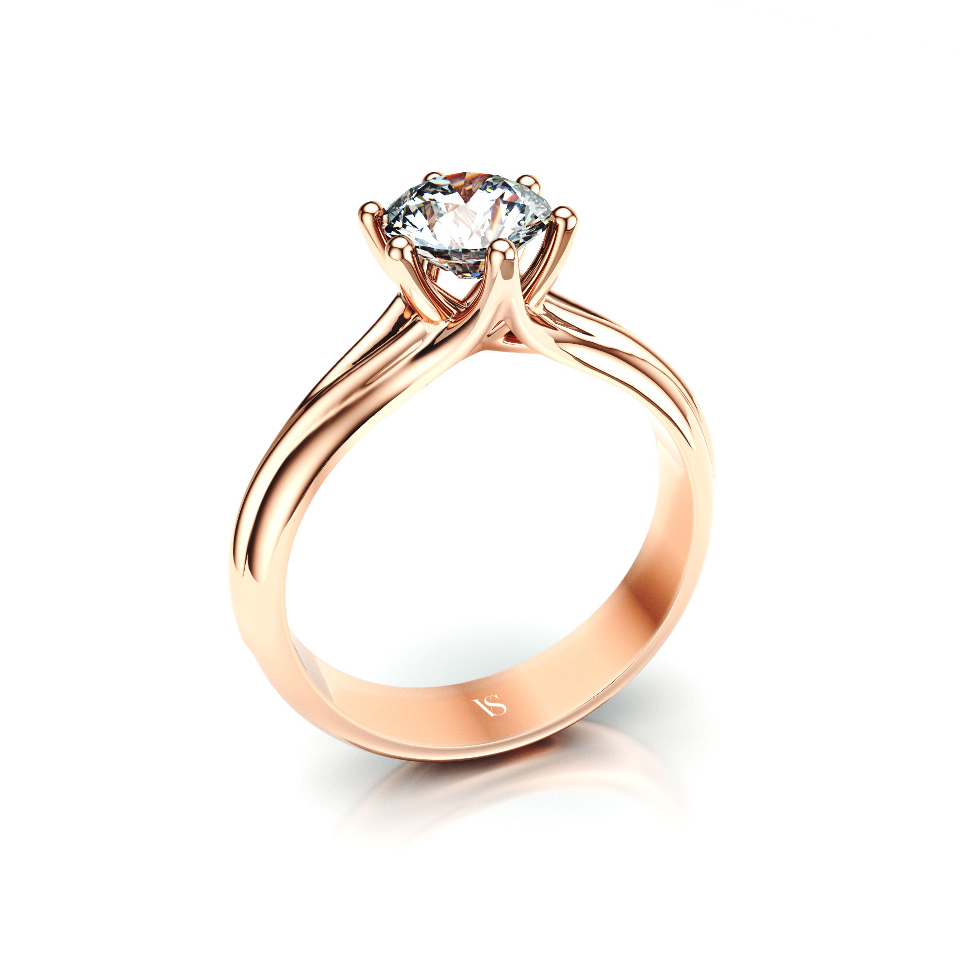 Zásnubní prsten VS018 – růžové zlato