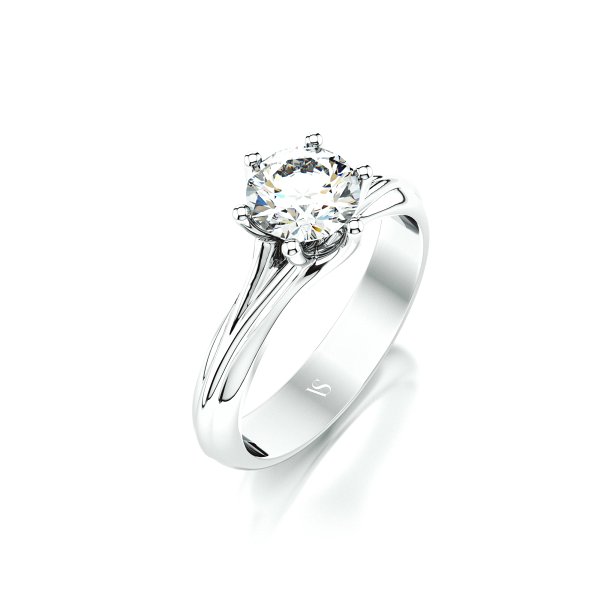 Zásnubní prsten VS018 – bílé zlato