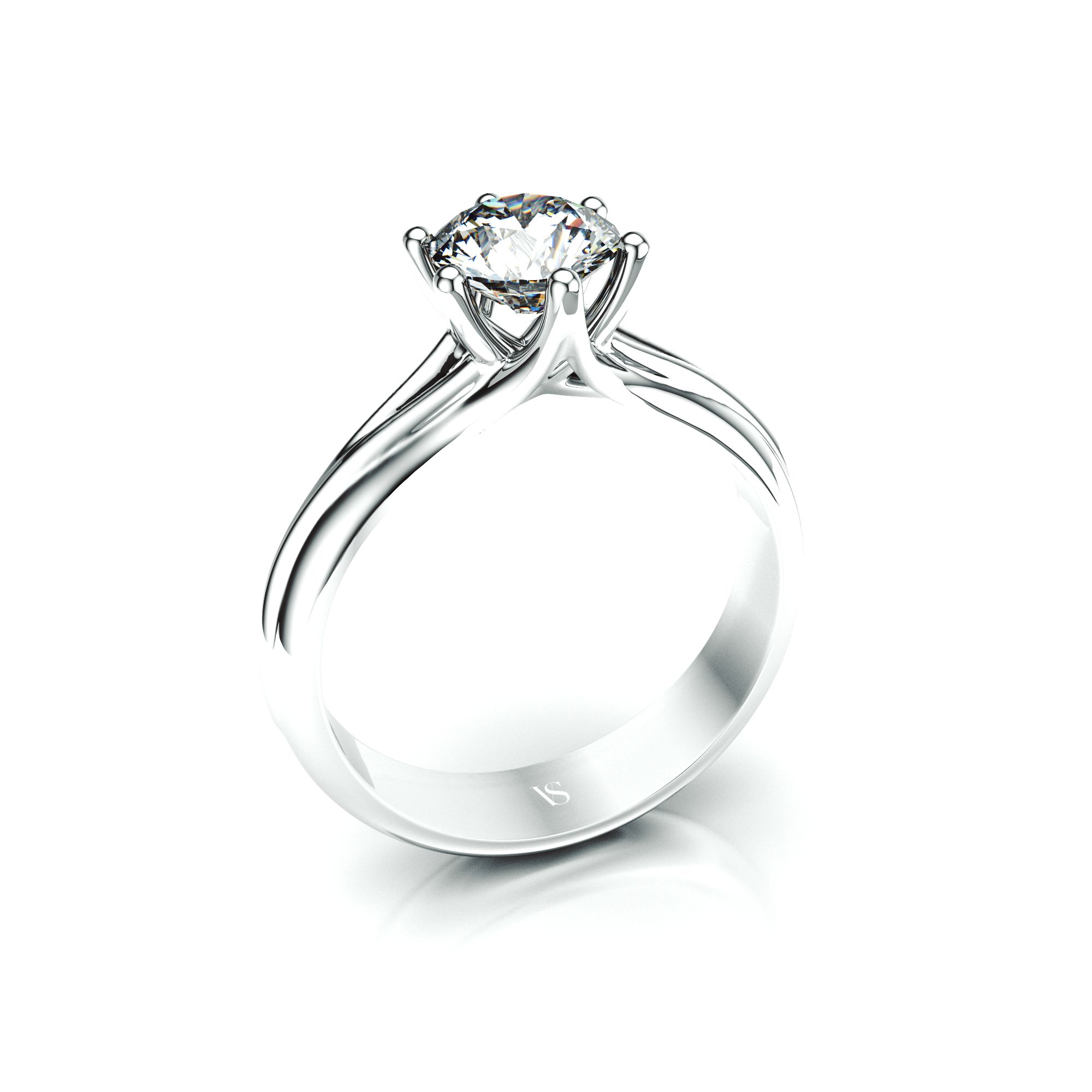 Zásnubní prsten VS018 – bílé zlato