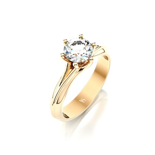 Zásnubní prsten VS018 – žluté zlato
