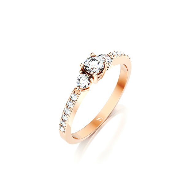 Zásnubní prsten VS019 – růžové zlato