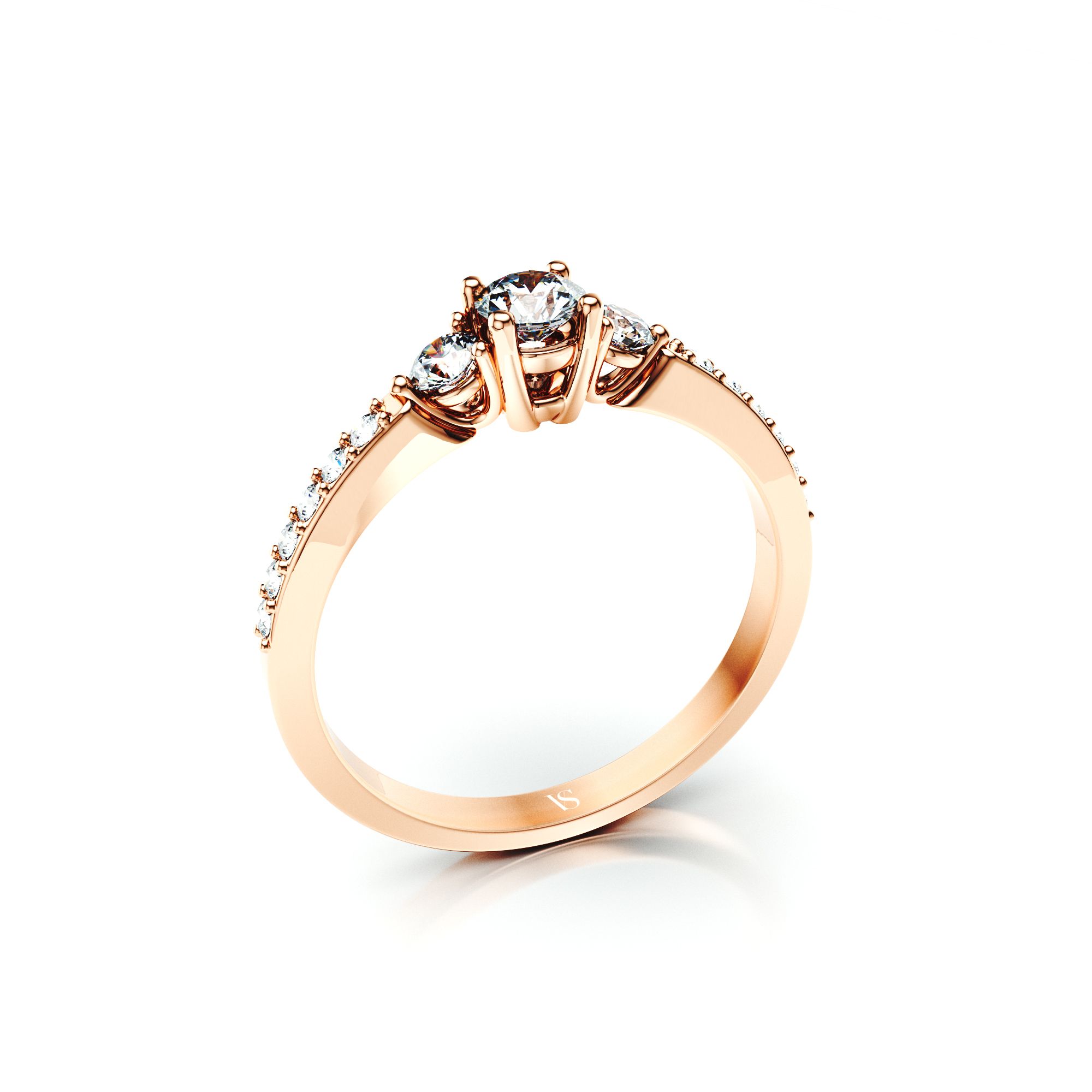 Zásnubní prsten VS019 – růžové zlato