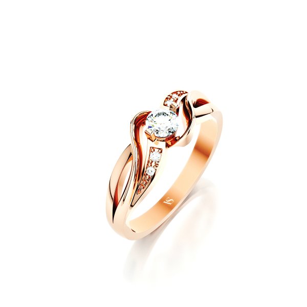 Zásnubní prsten VS030 – růžové zlato