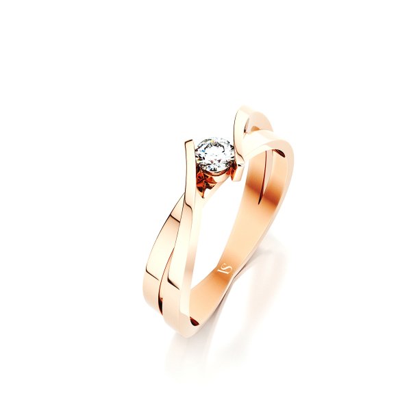 Zásnubní prsten VS035 – růžové zlato