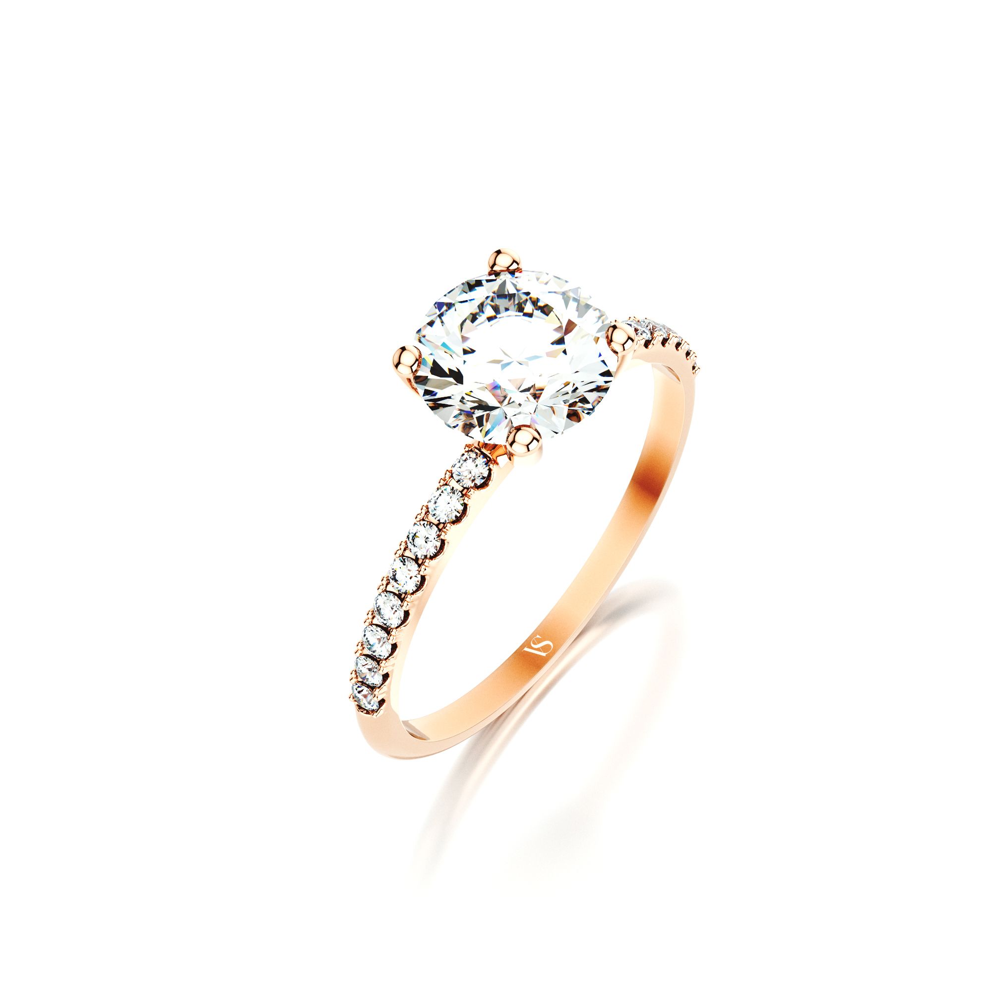 Zásnubní prsten VS041 – růžové zlato