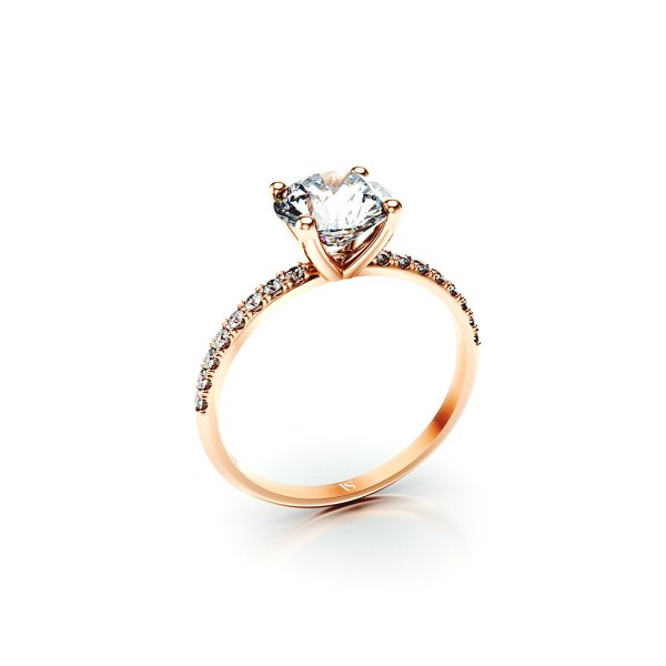 Zásnubní prsten VS041 – růžové zlato