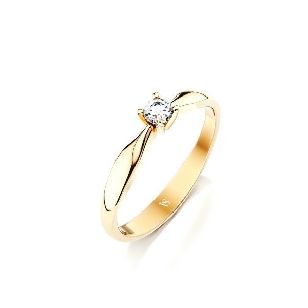 Zásnubní prsten VS059 – žluté zlato