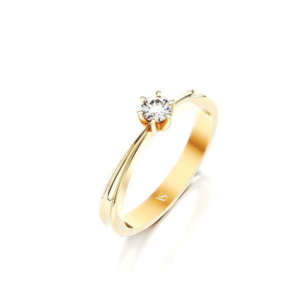Zásnubní prsten VS060 – žluté zlato