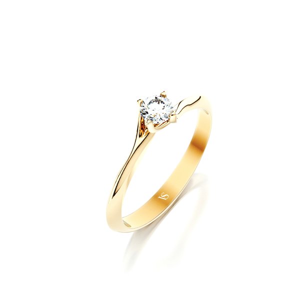 Zásnubní prsten VS061 – žluté zlato