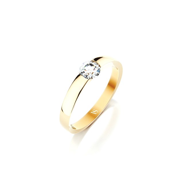 Zásnubní prsten VS063 – žluté zlato