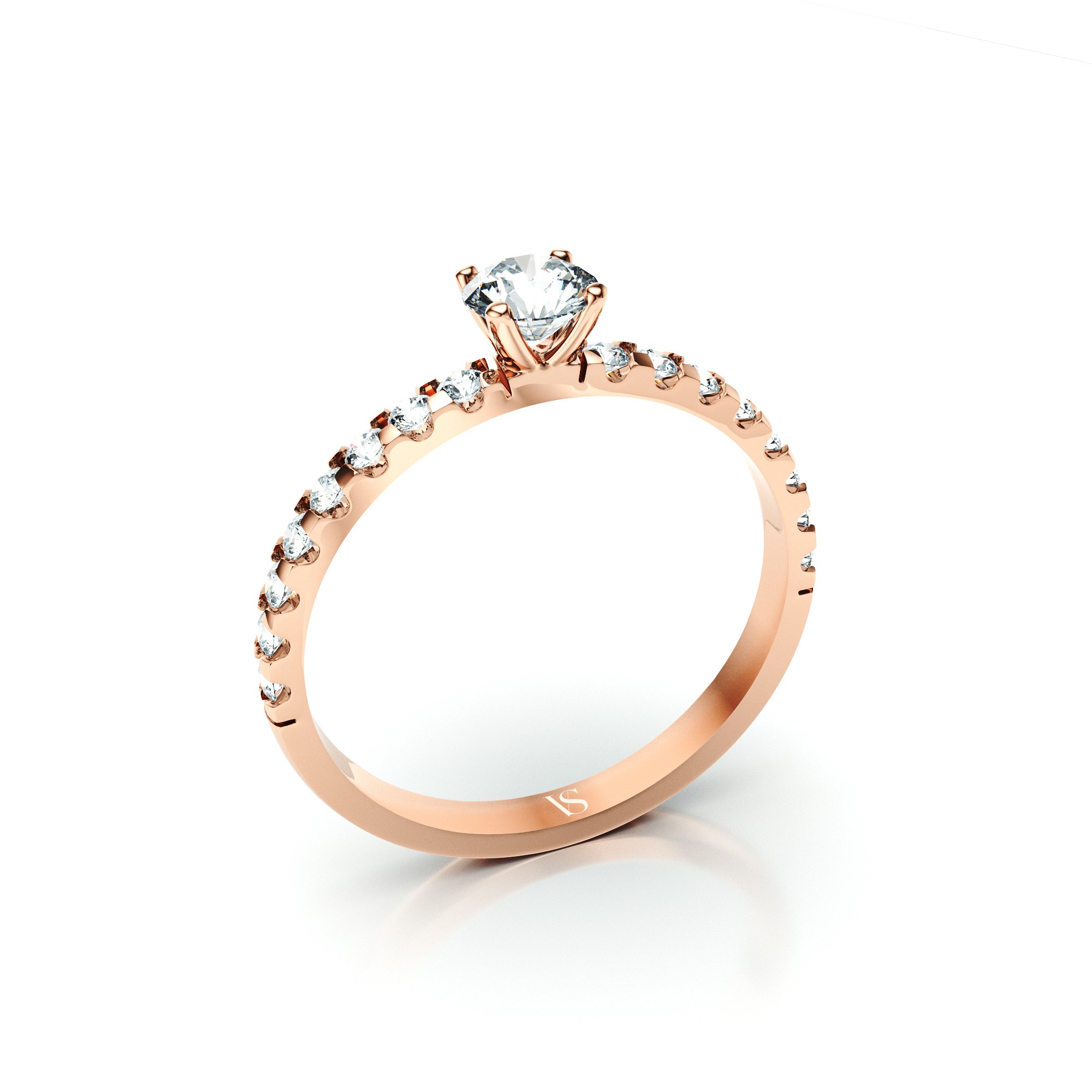 Zásnubní prsten VS081 – růžové zlato