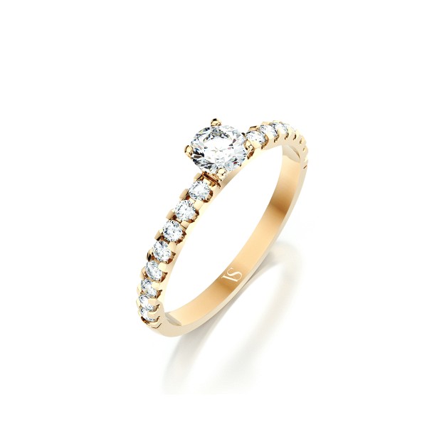 Zásnubní prsten VS081 – žluté zlato