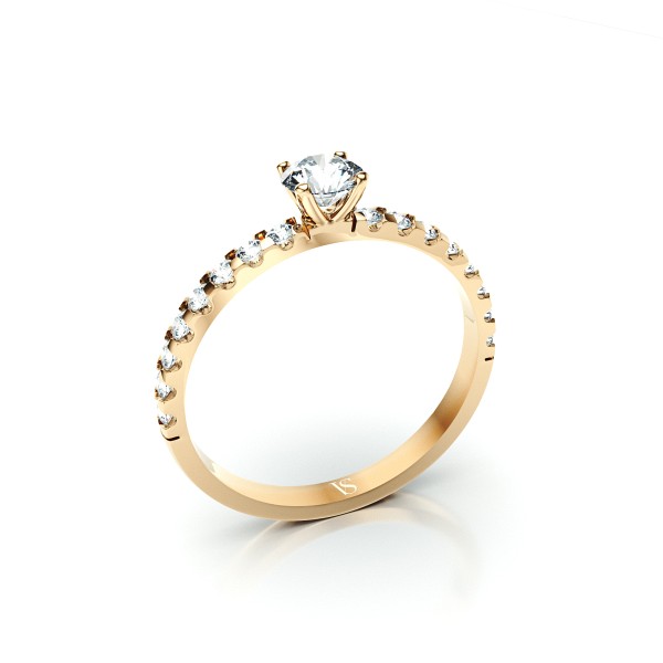 Zásnubní prsten VS081 – žluté zlato
