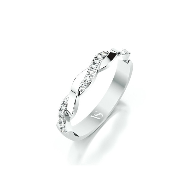 Zásnubní prsten VS082 – bílé zlato